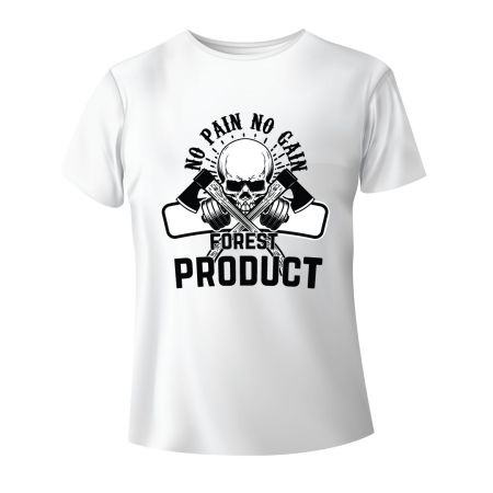 Muška bela majica - Kostur sa sekirama 