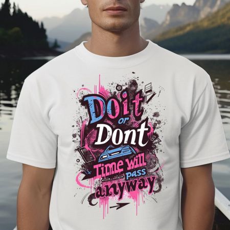Bela muška majica - Do it or dont 