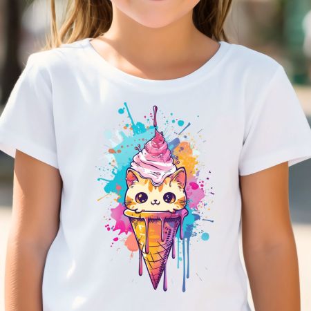 Bela dečija majica - Sladoled 