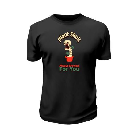 Muška crna majica - Kostur biljka 