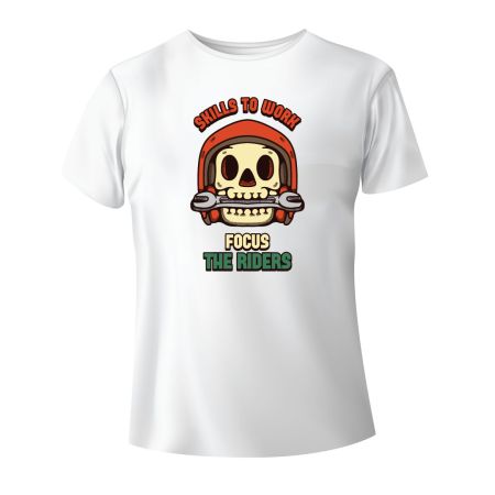 Muška bela majica - Kostur majstor 