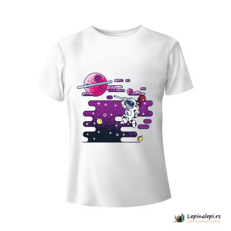 Muška bela majica - Astronaut 7 
