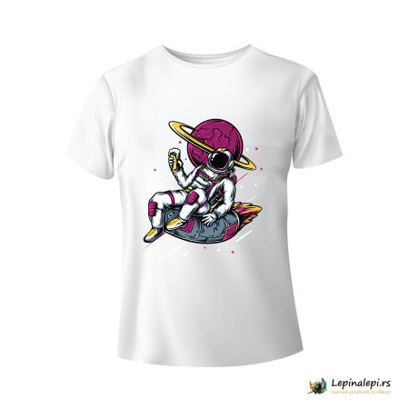 Muška bela majica - Astronaut 9 