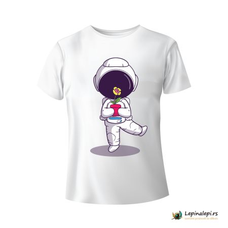 Muška bela majica - Astronaut 3 