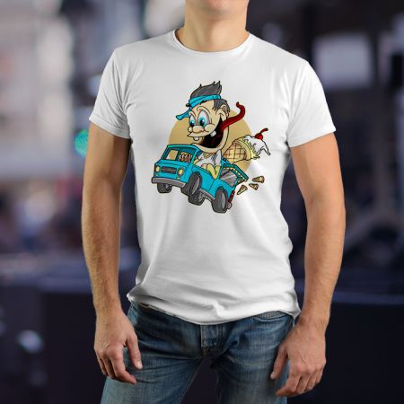 Muška bela majica -  Sladoled 