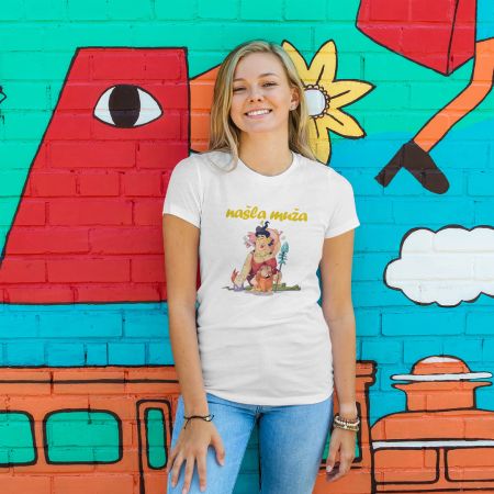 Bela ženska majica - Našla muža! 