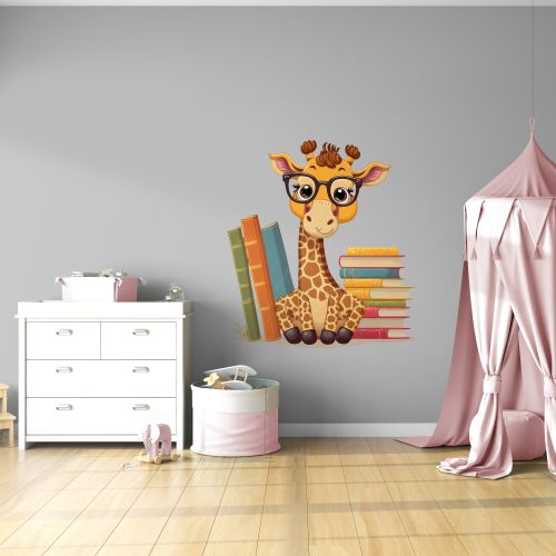 Nalepnica za zid Pametna žirafa