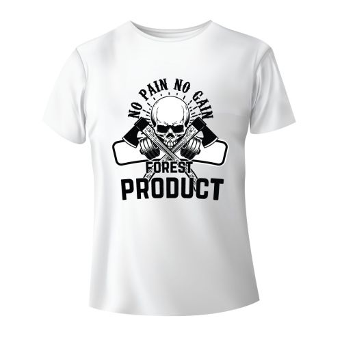 Muška bela majica - Kostur sa sekirama 