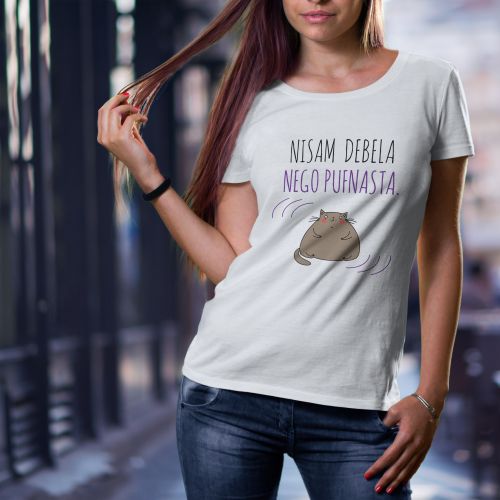 Ženska bela majica - Pufnasta 