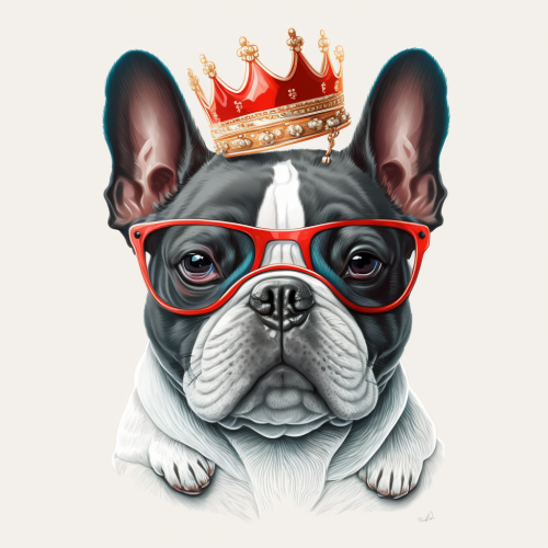 Crna muška majica - Francuski buldog