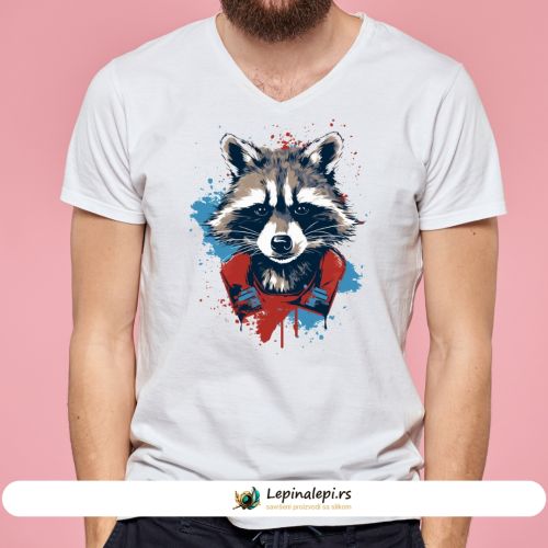 Muška bela majica - Vukovi i Rakuni 1 