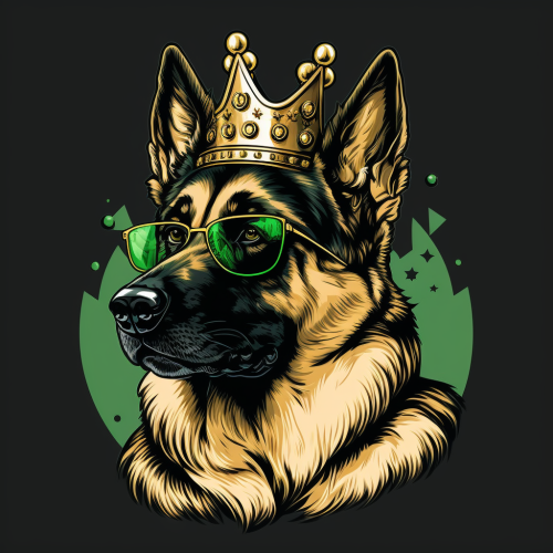 Crna dečija majica - Vučjak sa krunom