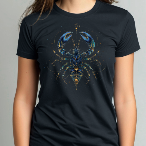 Crna ženska  majica - Rak 2 