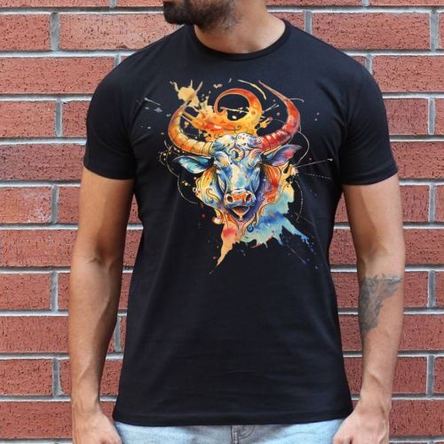 Crna Muška majica - Bik 