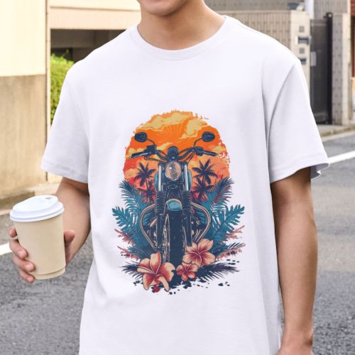 Bela muška majica - motor 2 