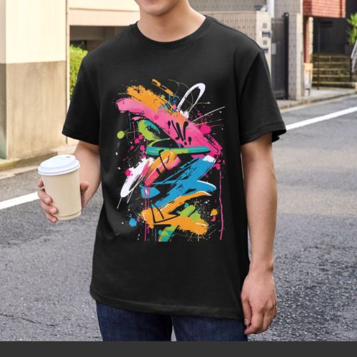 Crna muška majica - boje 