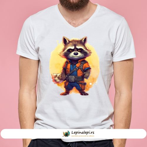 Muška bela majica - Vukovi i Rakuni 2 