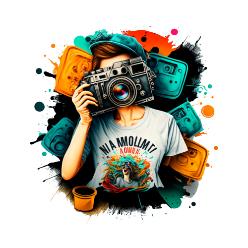 Bela ženska majica - Čovek sa aparatom