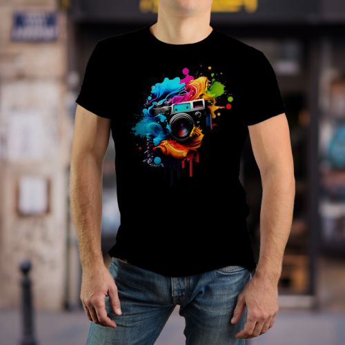 Crna muška majica - Foto Aparat