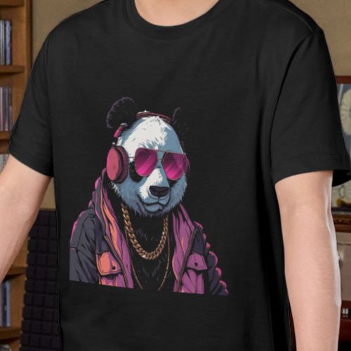 Crna muška majica - Panda 1 