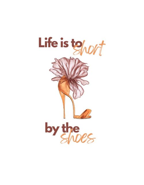 Bela ženska majica - Life is to short
