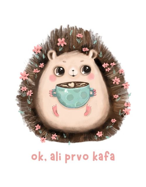 Bela ženska majica -Prvo kafa