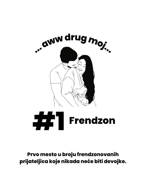 Bela muška majica - Frendzon