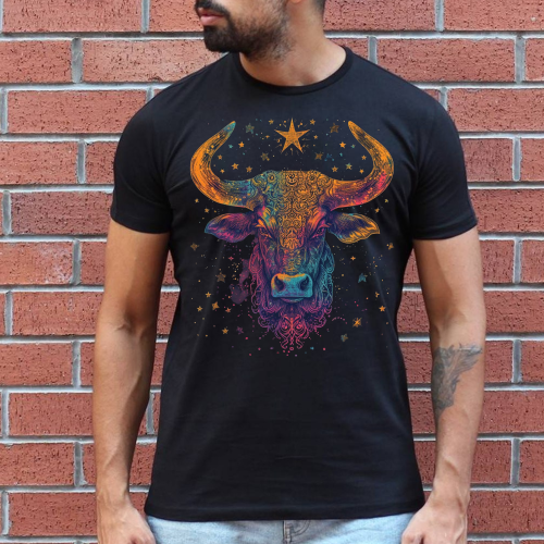 Crna muška majica - bik 2 