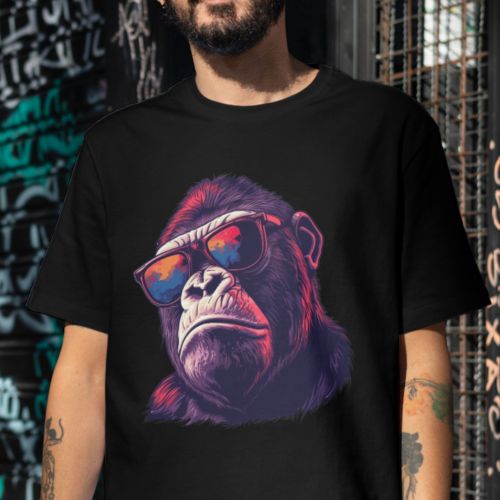 Crna muška majica - Gorila 