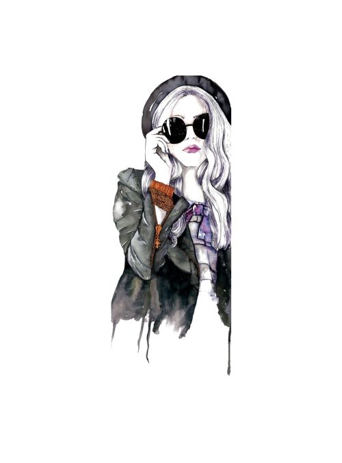 Ženska bela majica - Crno bela dama