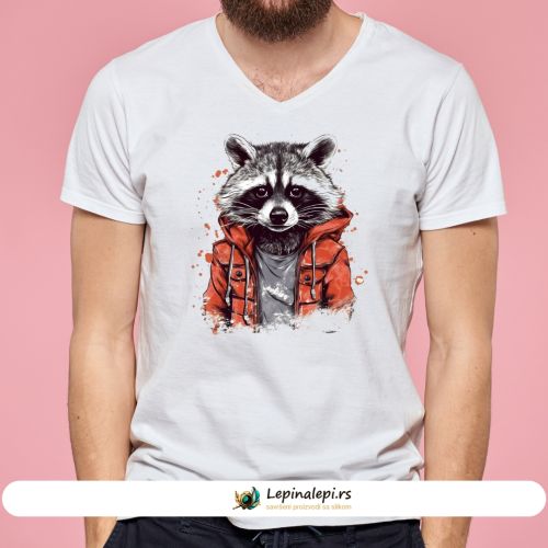 Muška bela majica - Vukovi i Rakuni 3 