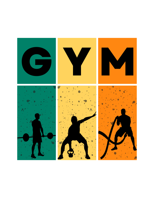 Crna muška majica - GYM