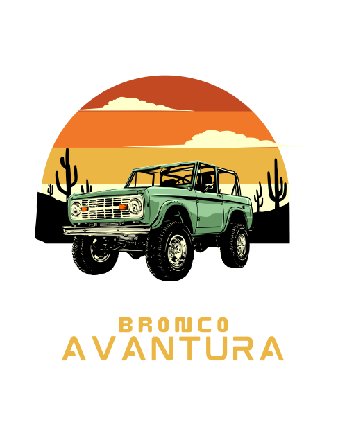 Muška bela majica - Bronco avantura