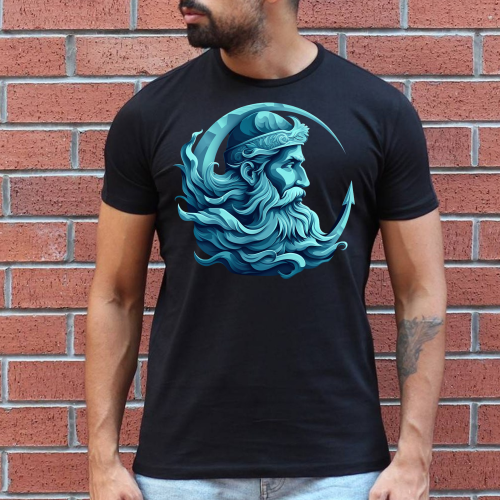 Crna muška majica - Vodolija 