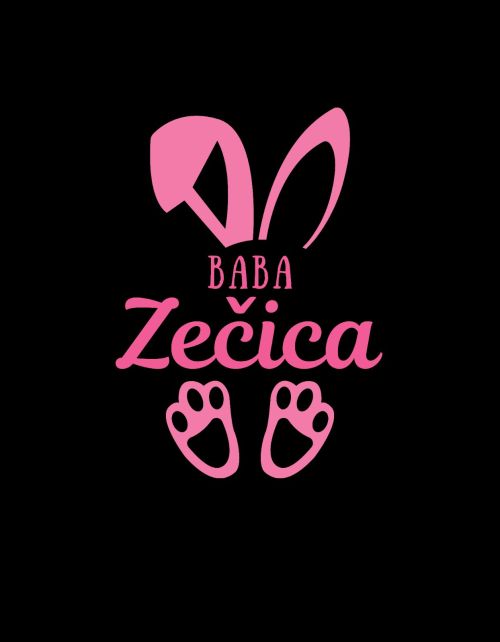 Bela ženska majica - Baba zečica