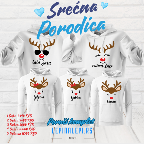 Srećna porodica - 5 dukseva 