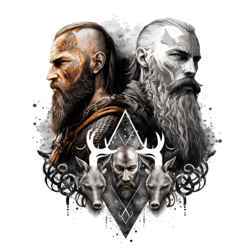 Bela muška majica - Tri ratnika