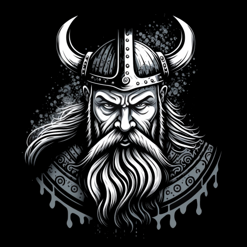 Crna muška majica - Viking