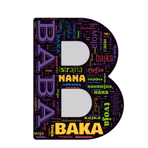 Ženska bela majica - B kao baka