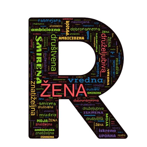 Ženska bela majica - R  kao vredna