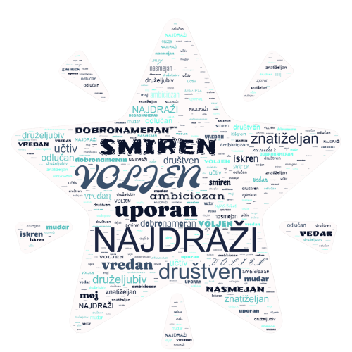 Ženska crna majica - Zvezda