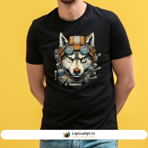 Muška crna majica - Vukovi i Rakuni 4 