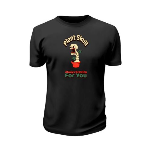 Muška crna majica - Kostur biljka 