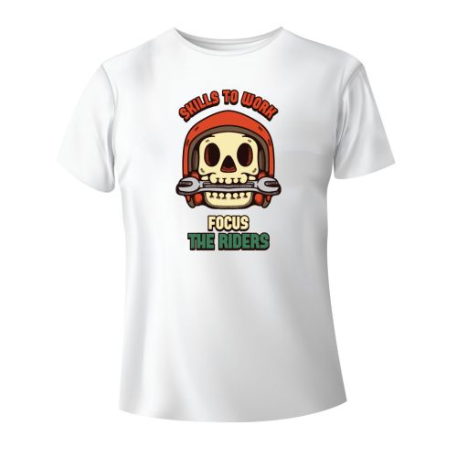 Muška bela majica - Kostur majstor 