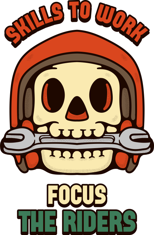 Muška crna majica - Kostur majstor