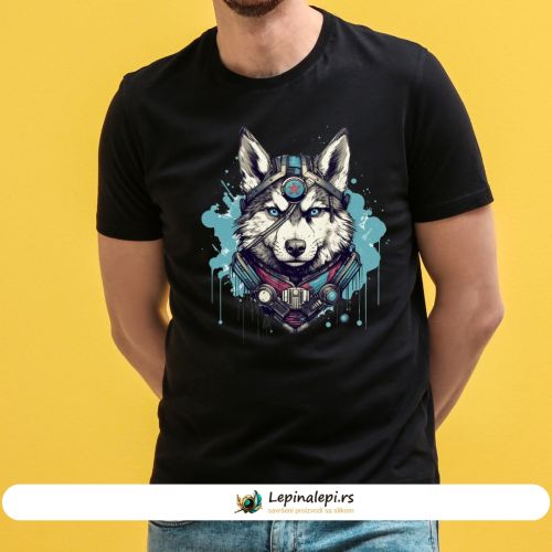 Muška crna majica - Vukovi i Rakuni 5 