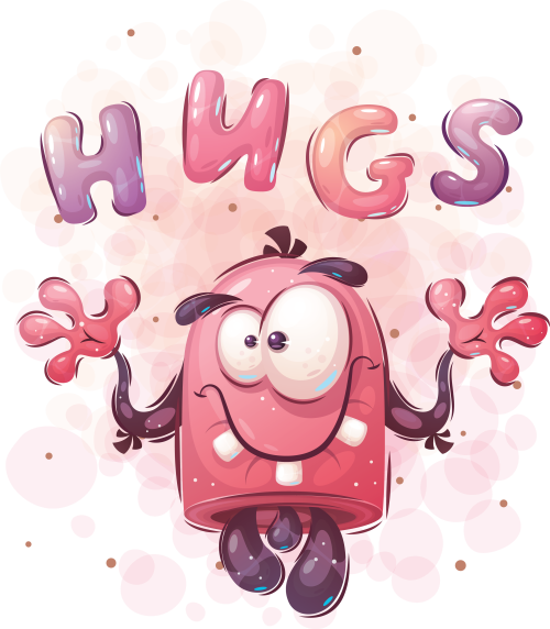 Ženska crna majica -  HUGS