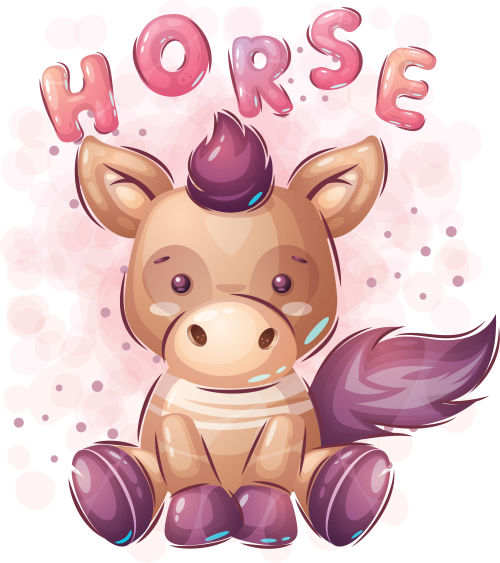 Ženska crna majica - Horse