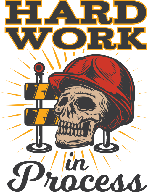 Muška bela majica - Hard work