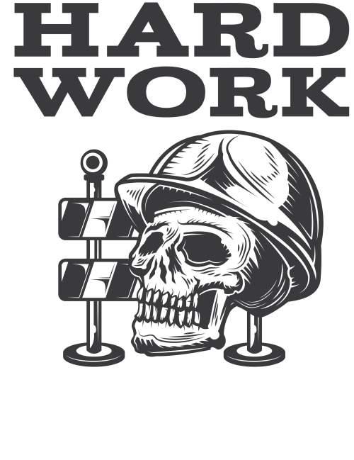 Muška crna majica - Hard work